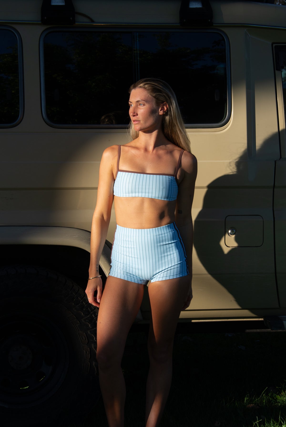 Sol bandeau bikini top by Casa Blu — minimal surf swimwear Australia